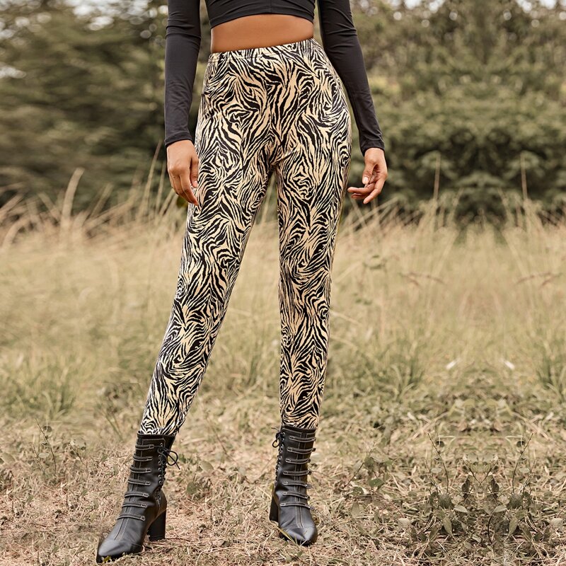 

Tiger Striped Leggings, Multicolor
