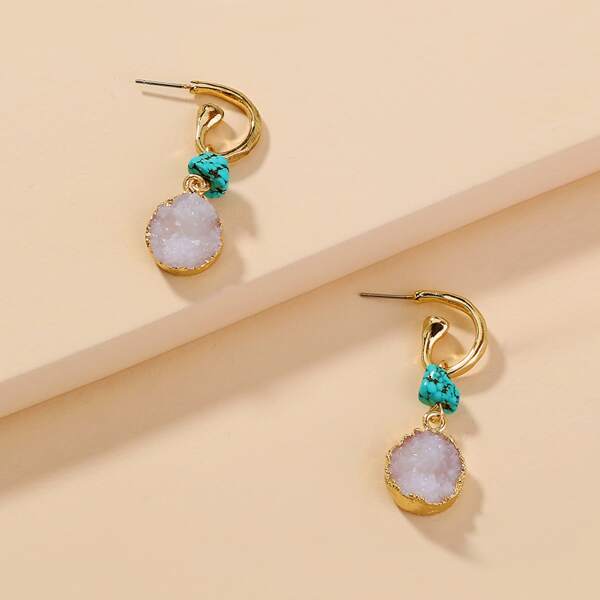 

Turquoise Decor Drop Earrings, Multicolor