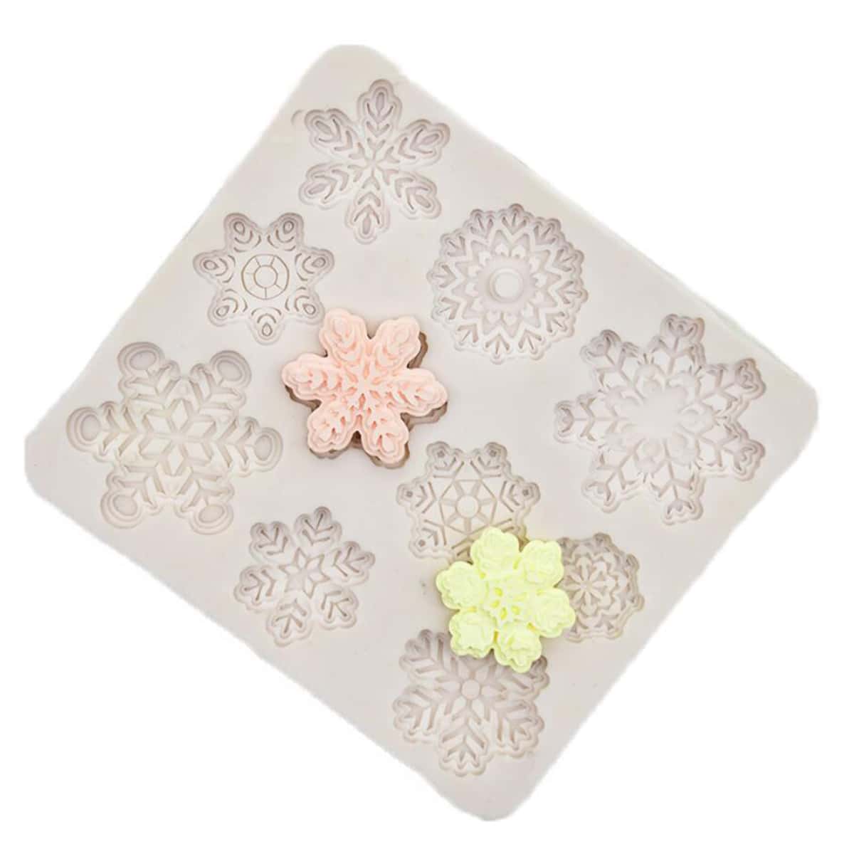 

1pc Snowflake Shaped Mold, Beige