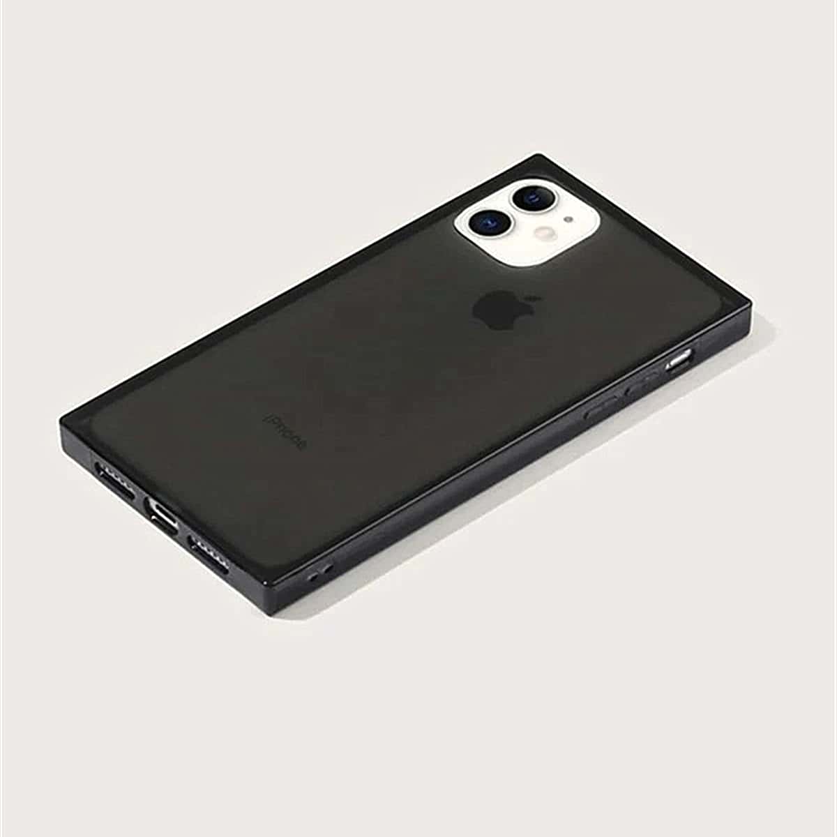 

Clear Square iPhone Case, Black clear