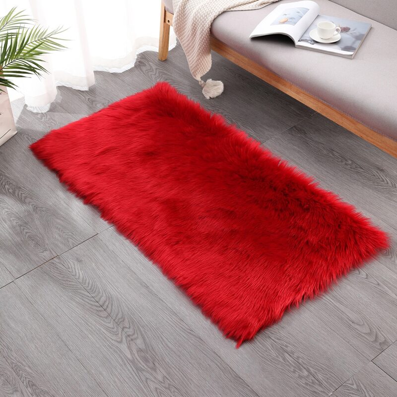 

Rectangle Plush Carpet, Red