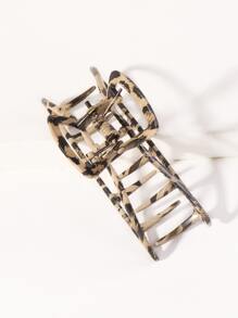 豹紋圖案髮爪 - 彩色 - 查看 2