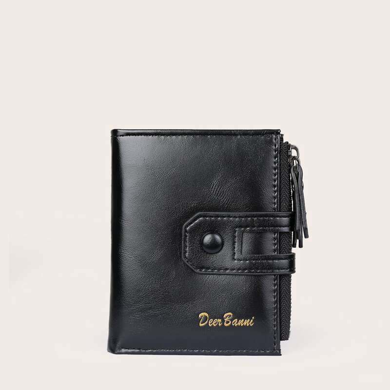 

Simple Snap Button Purse, Black