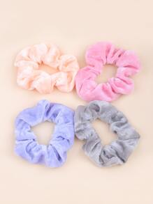 10入組小女童素色髮圈 - 彩色 - 查看 3
