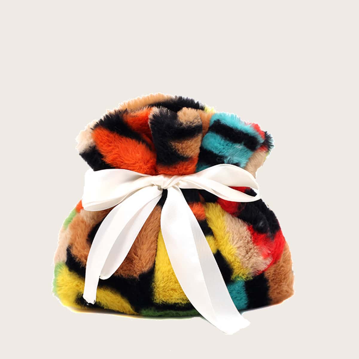 

Colorblock Bow Tie Bucket bag, Multicolor
