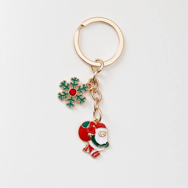 

Christmas Snowflake Pendant Keychain, Multicolor