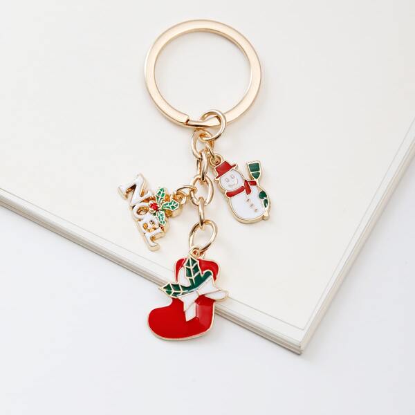 

Christmas Sock Pendant Keychain, Multicolor