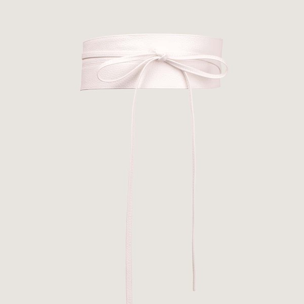 

Plus Lace-up Corset Belt, White