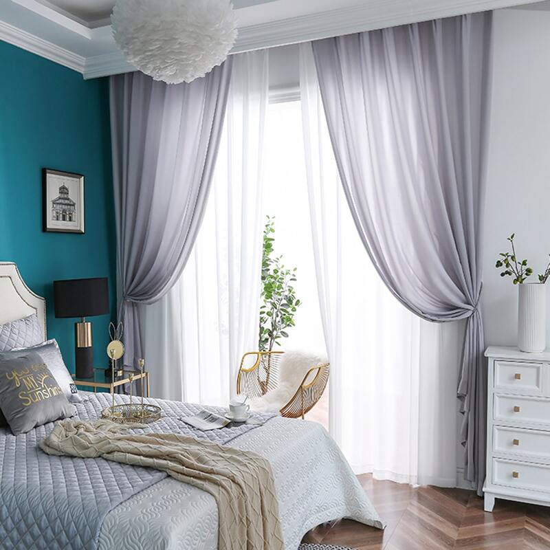 

Plain Single Panel Curtain, Light grey