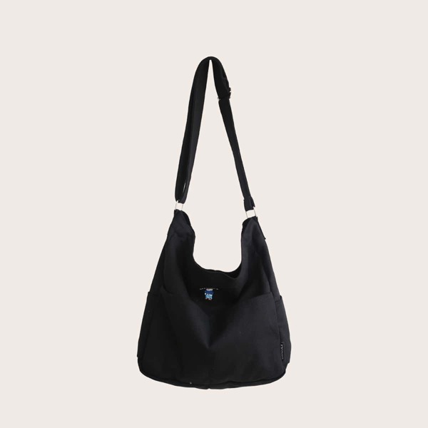 

Men Figure Graphic Hobo Bag, Black