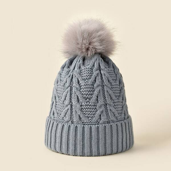 

Pom Pom Beanie, Grey