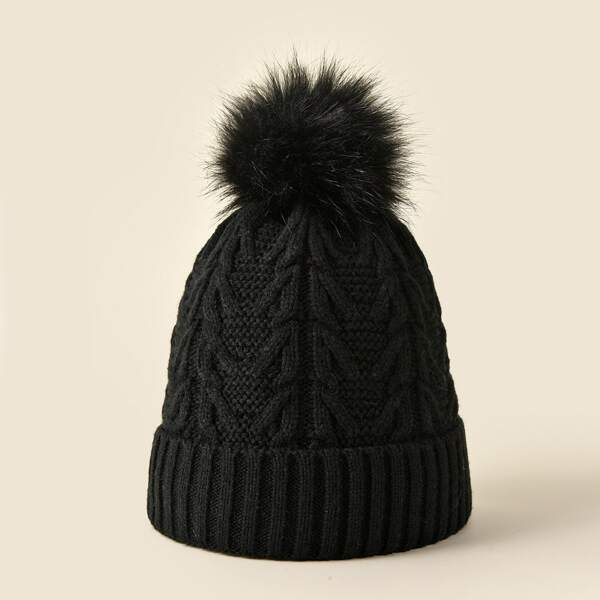 

Pom Pom Beanie, Black