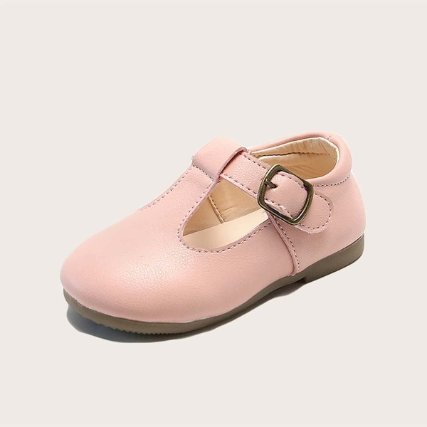 

Toddler Girls Minimalist T Strap Flats, Pink