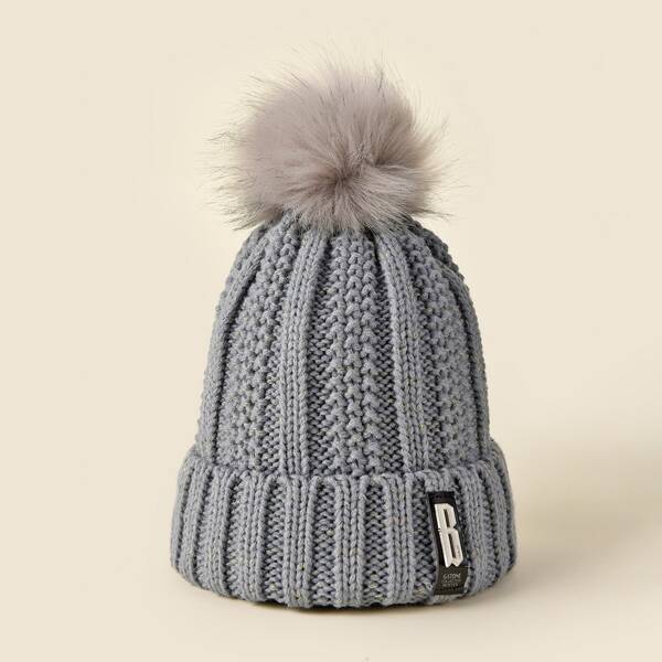 

Pom Pom Beanie, Grey