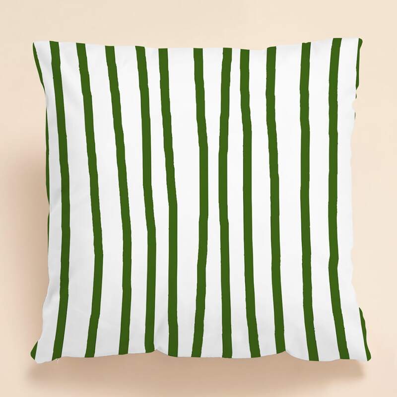 

Simple Stripe Cushion Cover Without Filler, White