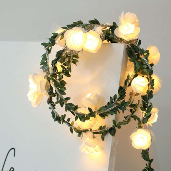 

20pcs Rose Shaped Bulb String Light 2M, Multicolor