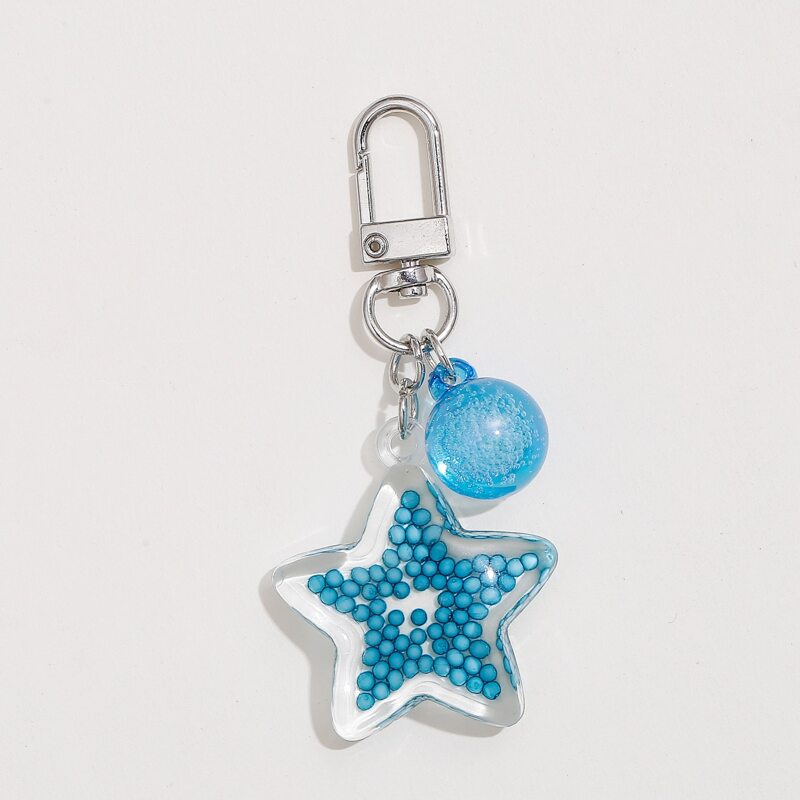 

Star Charm Keychain, Blue