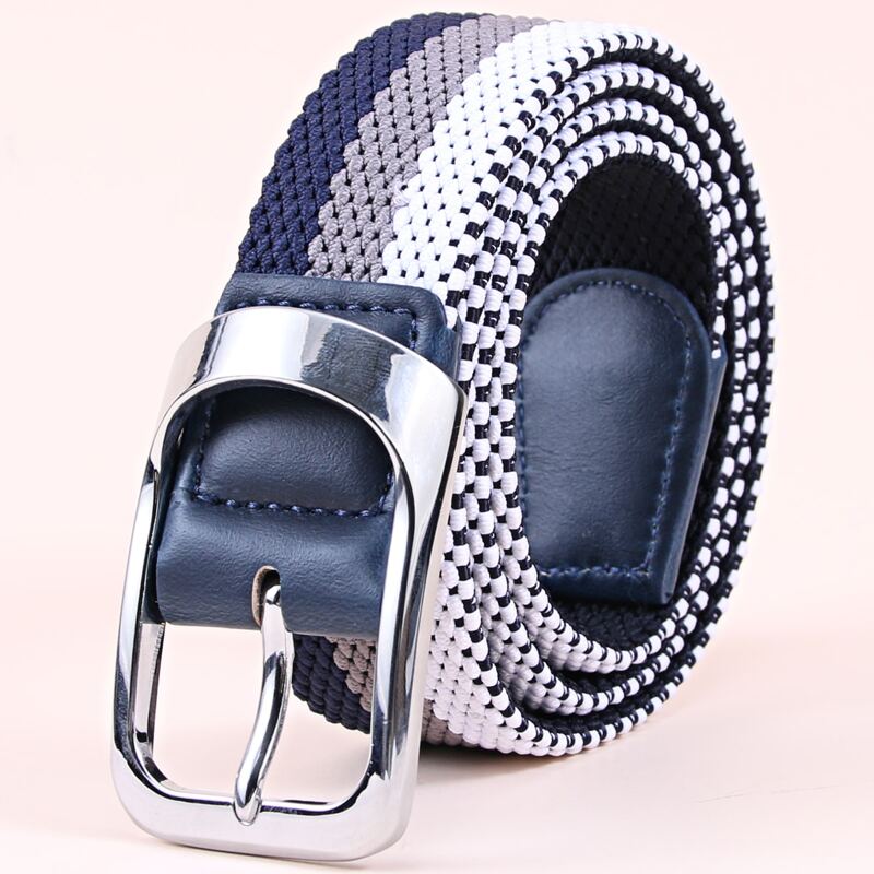 

Guys Metal Buckle Elastic Belt, Multicolor