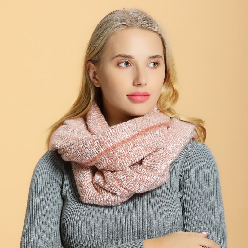

Minimalist Infinity Scarf, Pink