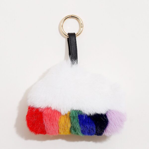 

Fluffy Cloud Keychain, Multicolor