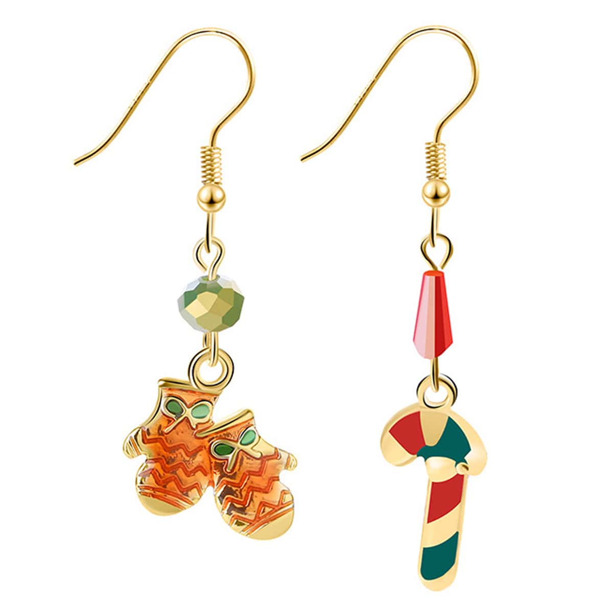 

Christmas Gloves Drop Earrings, Multicolor