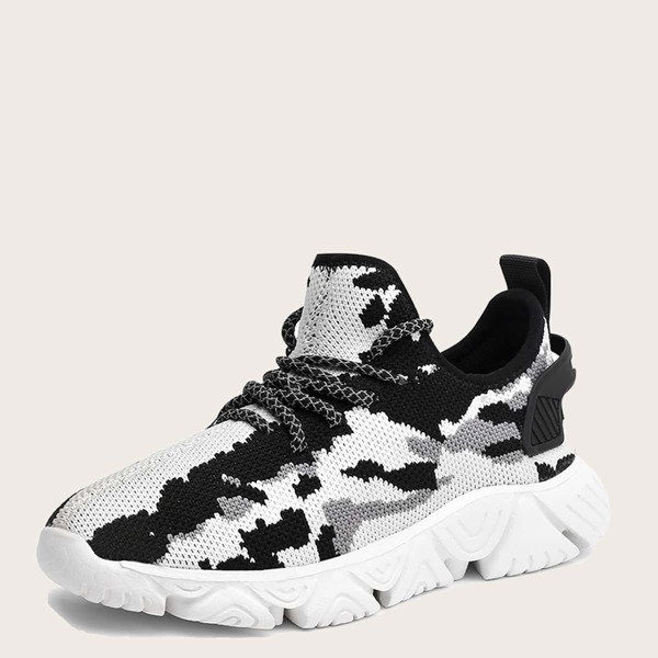 

Boys Color Block Lace-up Decor Sneakers, Black