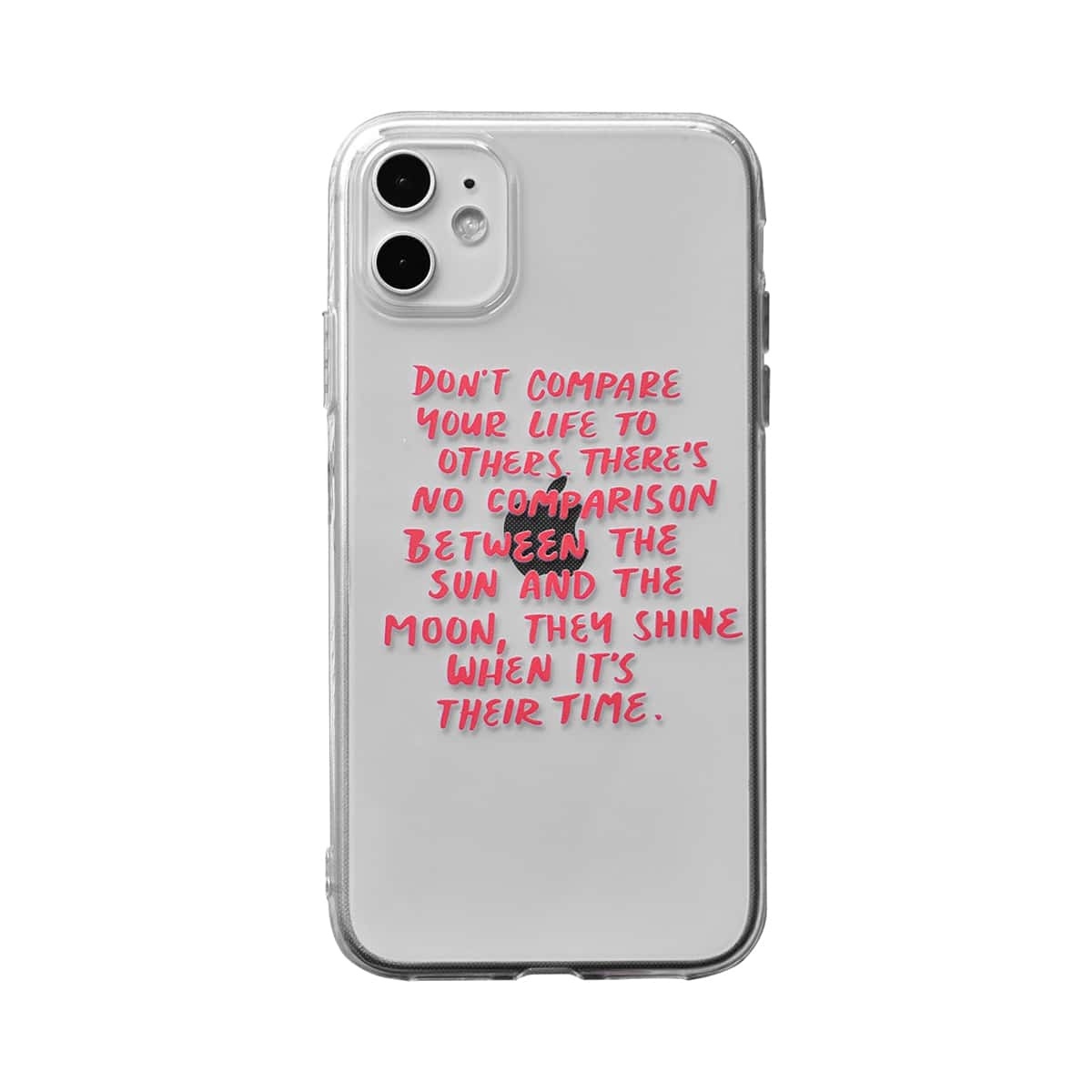 

1pc Letter Graphic iPhone Case, Clear