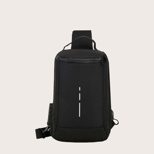 

Men Laptop Sling Bag, Black