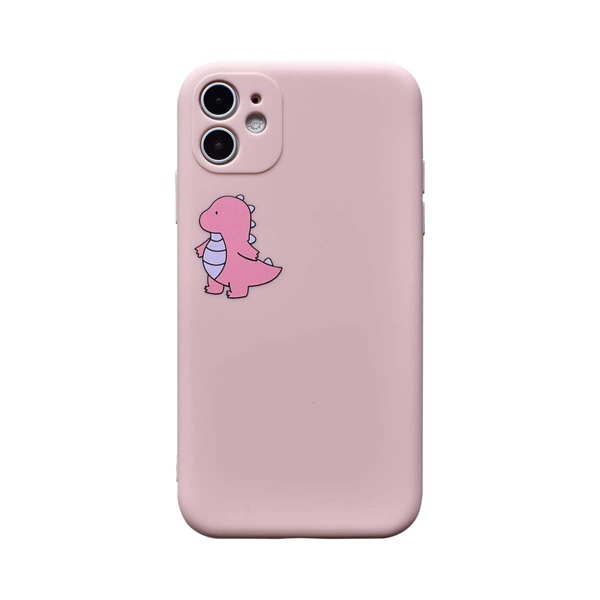 

1шт чехол для iPhone с принтом динозавра, Розовые