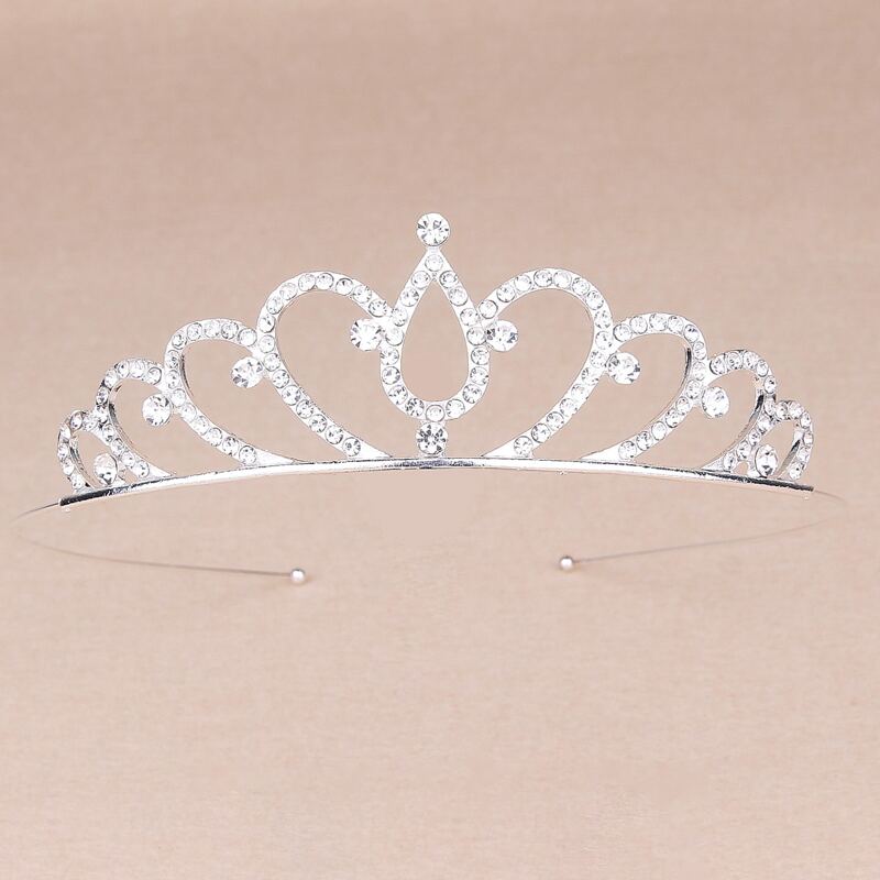 

Rhinestone Crown Hair Hoop, Silver