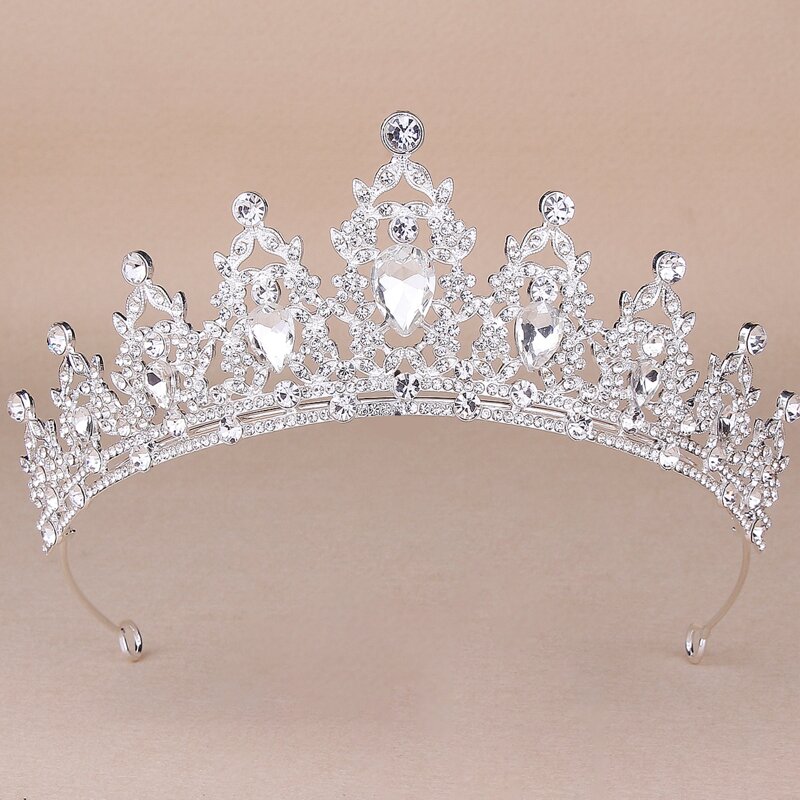 

Rhinestone Crown Hair Hoop, Silver