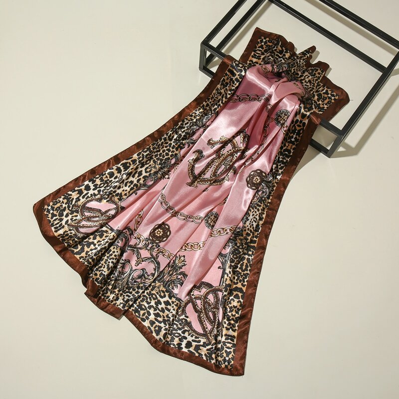 

Leopard Pattern Satin Bandana, Multicolor
