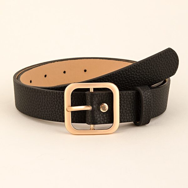 

Square Buckle Belt, Black