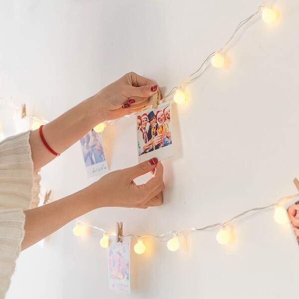 

20pcs Bulb Decorative String Light, Yellow