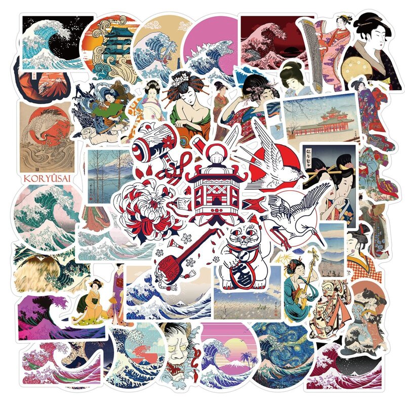

50pcs Figure & Landscape Sticker, Multicolor