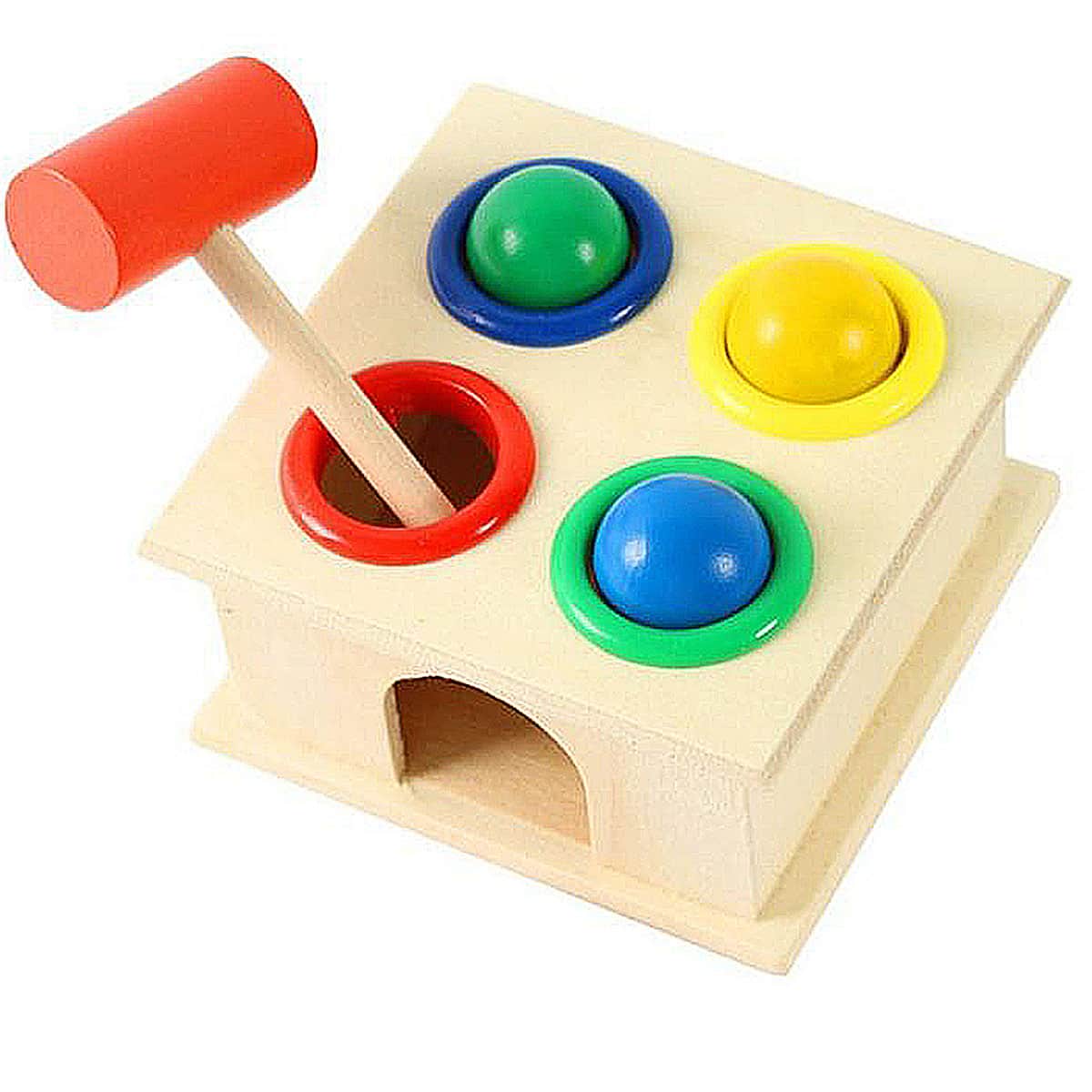 

1set Kids Wooden Hamster Game Toy, Multicolor
