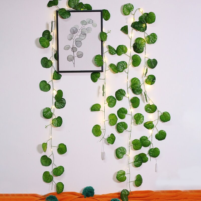 

1pc Artificial Vine String Light With 20pcs Bulb, Yellow