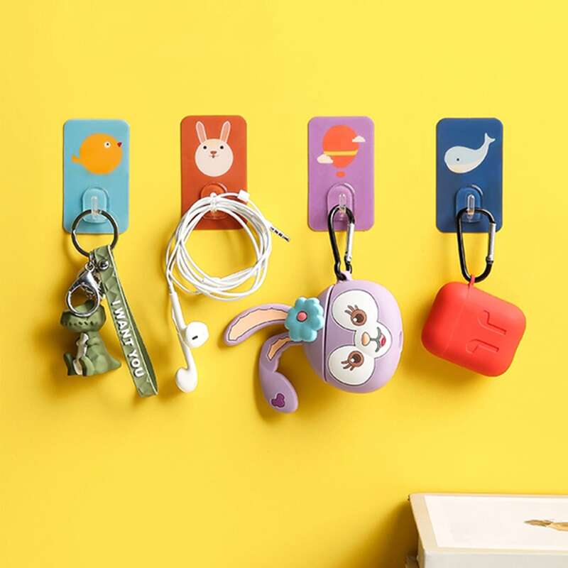 

8pcs Cartoon Wall-mounted Storage Hook, Multicolor