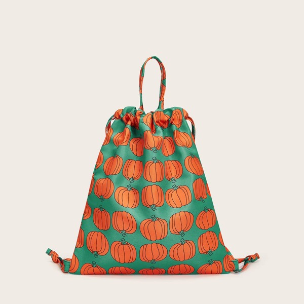 

Allover Pumpkin Print Backpack, Multicolor