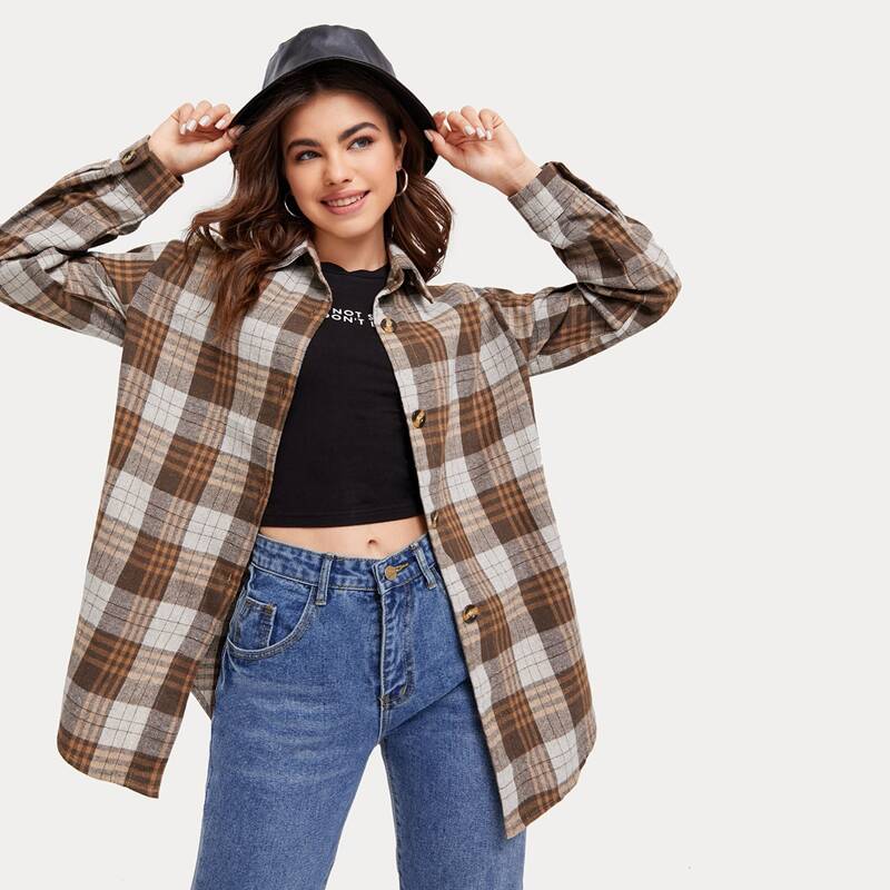 

Plaid Boyfriend Shirt, Multicolor