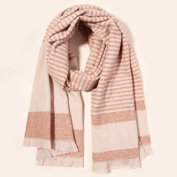 

Striped Pattern Scarf, Multicolor
