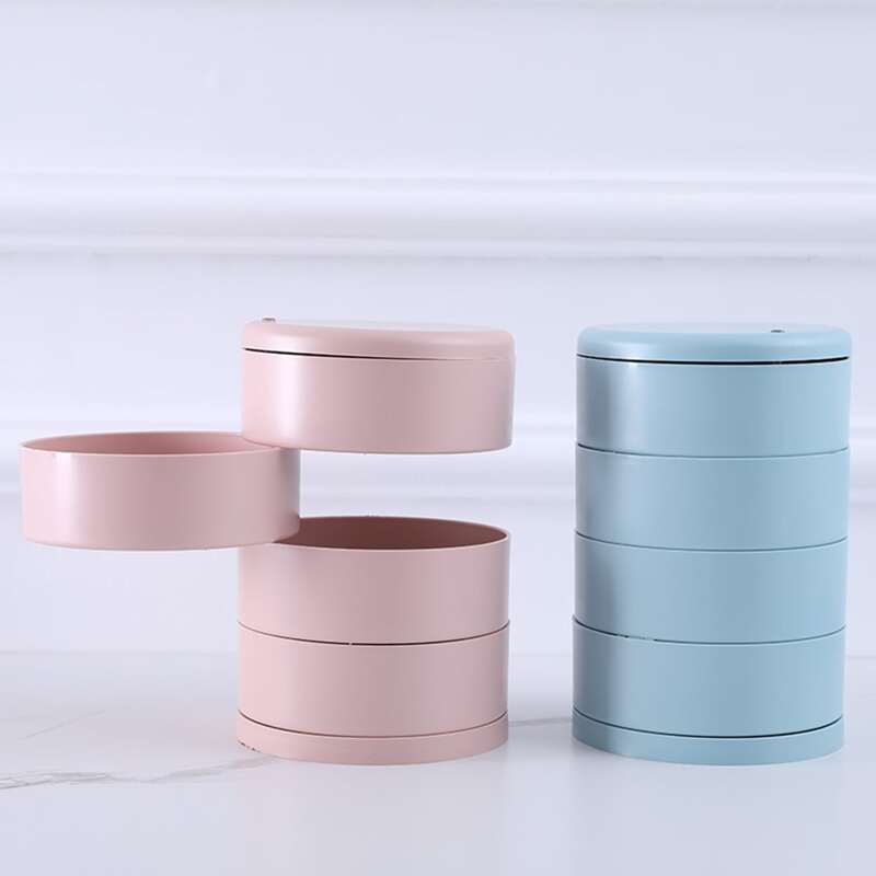 

1pc Random Color Rotating Jewelry Storage Box, Multicolor