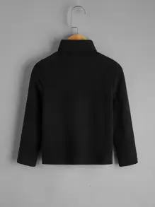 SHEIN Young Girl 2 Packs Turtle Neck Top - Black and White - View 6