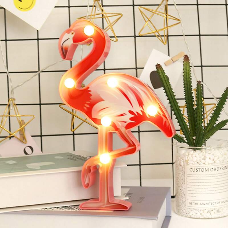 

1pc Flamingo Shaped Night Light, Yellow