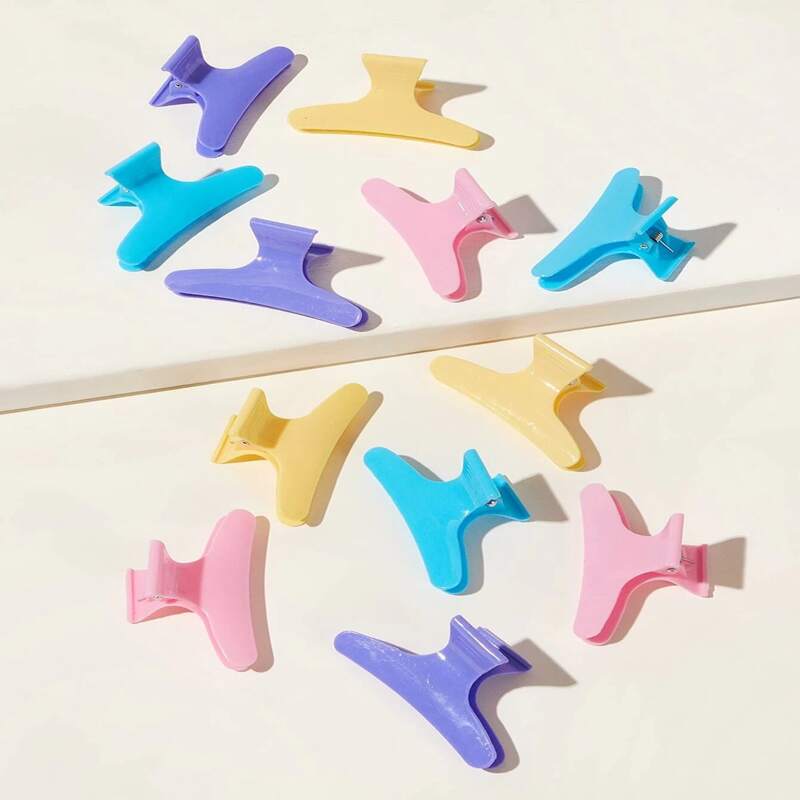 

5pcs Random Color Hair Claw, Multicolor