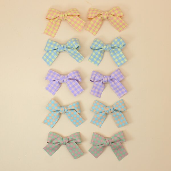 

10pcs Toddler Girls Bow Knot Decor Hair Clip, Multicolor