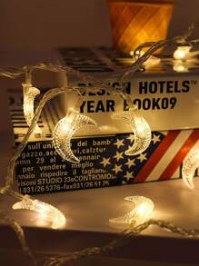 Luz con cuerda con bombilla en forma de luna 10 piezas - Amarillo - Ver 4