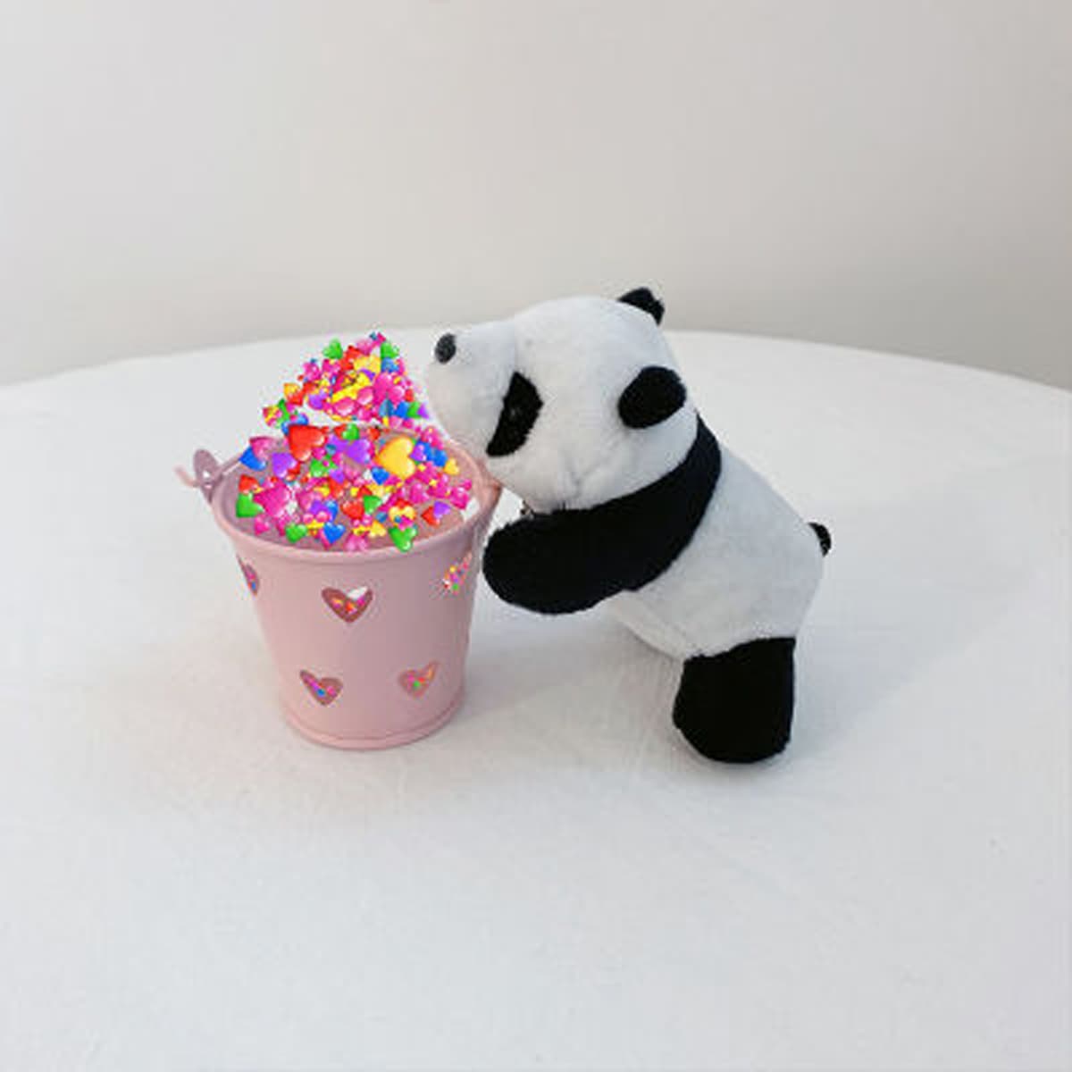 

Plush Panda Shaped Brooch, Black
