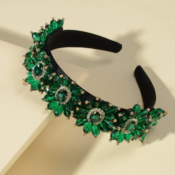 

Rhinestone Decor Hair Hoop, Green