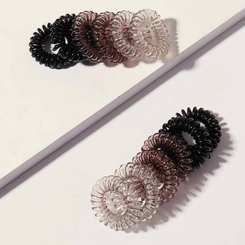 

12pcs Coil Hair Tie, Multicolor